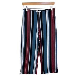 Urban Outfitters Knit Wide Leg Pants Stretchy Pull On Waist Striped size M
